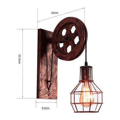 ShineBright Lampe - Industrie Vintage LED Wandlampe