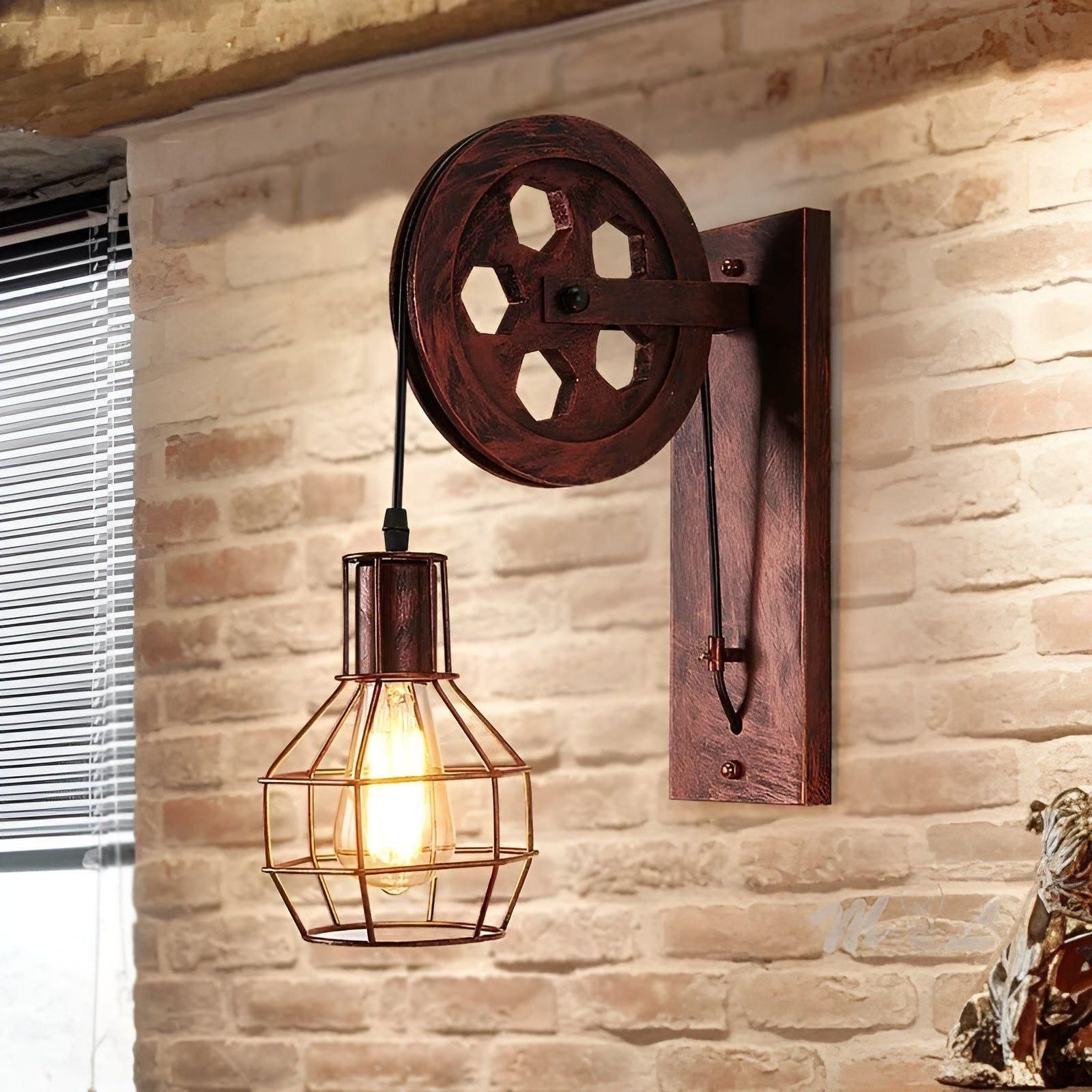 ShineBright Lampe - Industrie Vintage LED Wandlampe