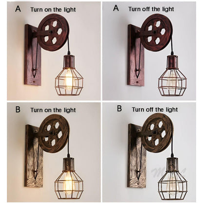 ShineBright Lampe - Industrie Vintage LED Wandlampe