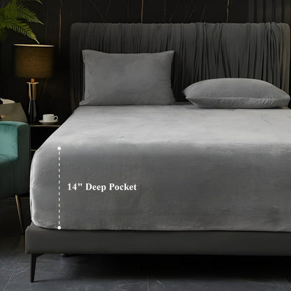 Velouré Set – Luxe Velvet Hoeslaken & Kussensloop Set