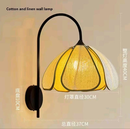 Zeyara™ Japanse Rotan Bloemblaadje Wandlamp