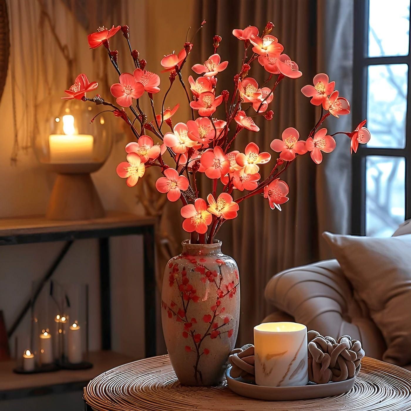 Luminara Branch – Decoratieve LED Lamp in Olijftak Design