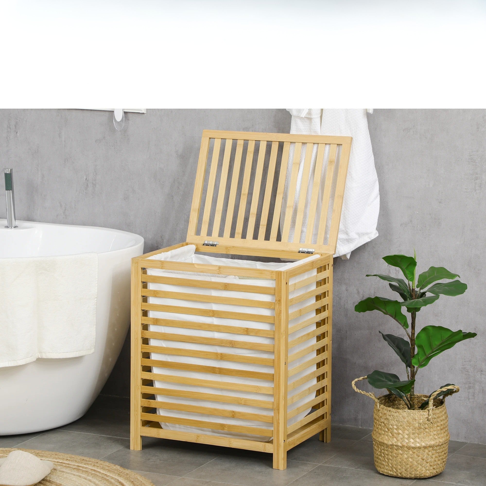 Bambora Grande – XL Bamboe Wasmand met Duurzaam Design