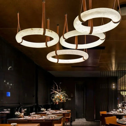 Lunari – Lederen Albast Hanglamp