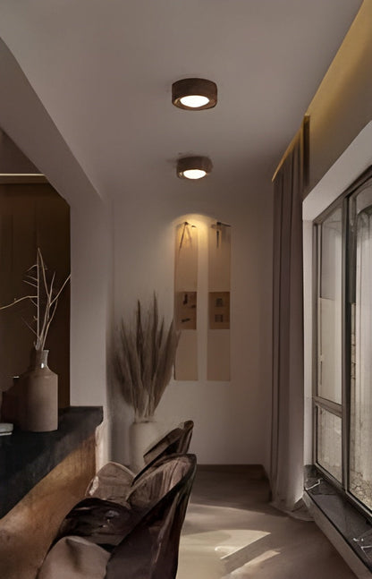 Noyer Lume Plafondlamp – Warm Walnoot hout & Modern LED Design