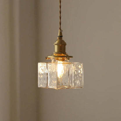 Hanglamp van glas met gouden snoer – Bonq