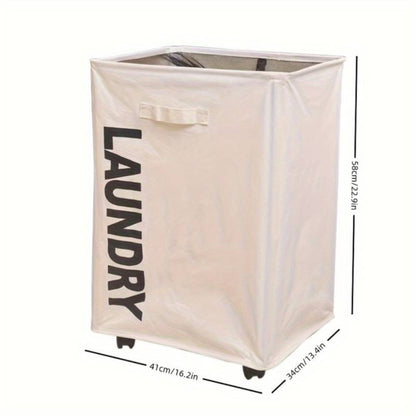 FlexiRoll™ – Plooibare Wasmand op Wieltjes | Waterdicht, Ruim & Makkelijk te Verplaatsen
