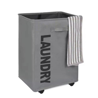 FlexiRoll™ – Plooibare Wasmand op Wieltjes | Waterdicht, Ruim & Makkelijk te Verplaatsen