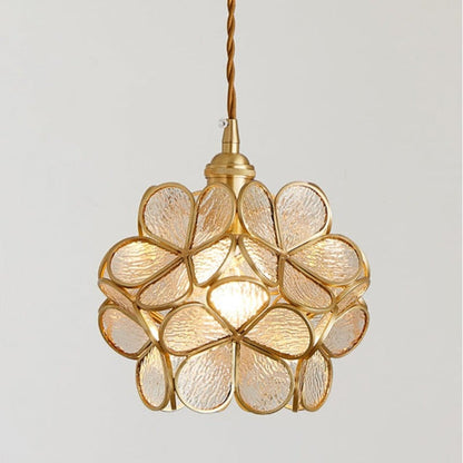 Hanglamp van glas en messing - bonq