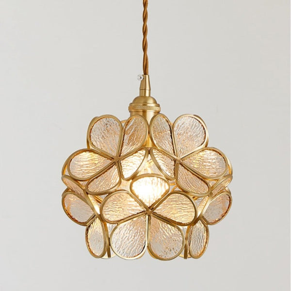 Hanglamp van glas en messing - bonq