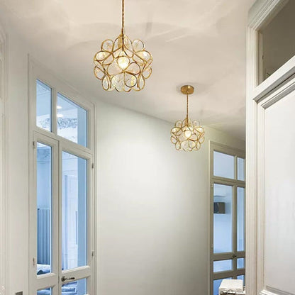 Hanglamp van glas en messing - bonq