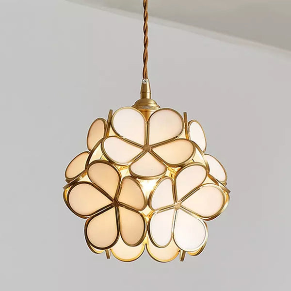 Hanglamp van glas en messing - bonq