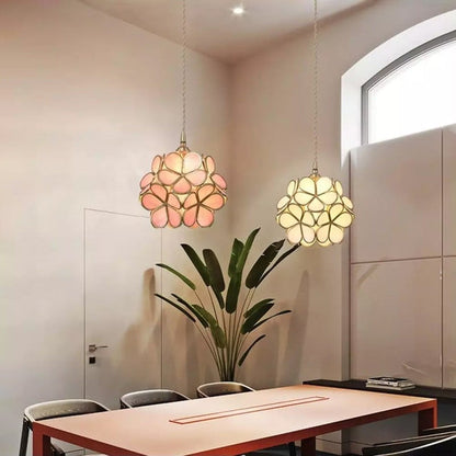 Hanglamp van glas en messing - bonq