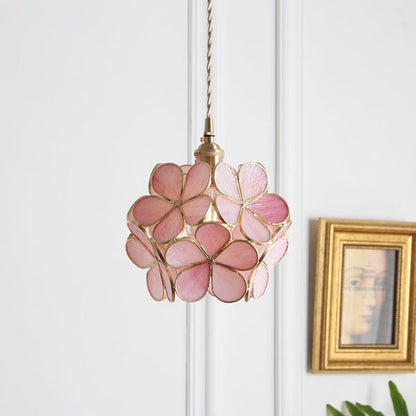 Hanglamp van glas en messing - bonq