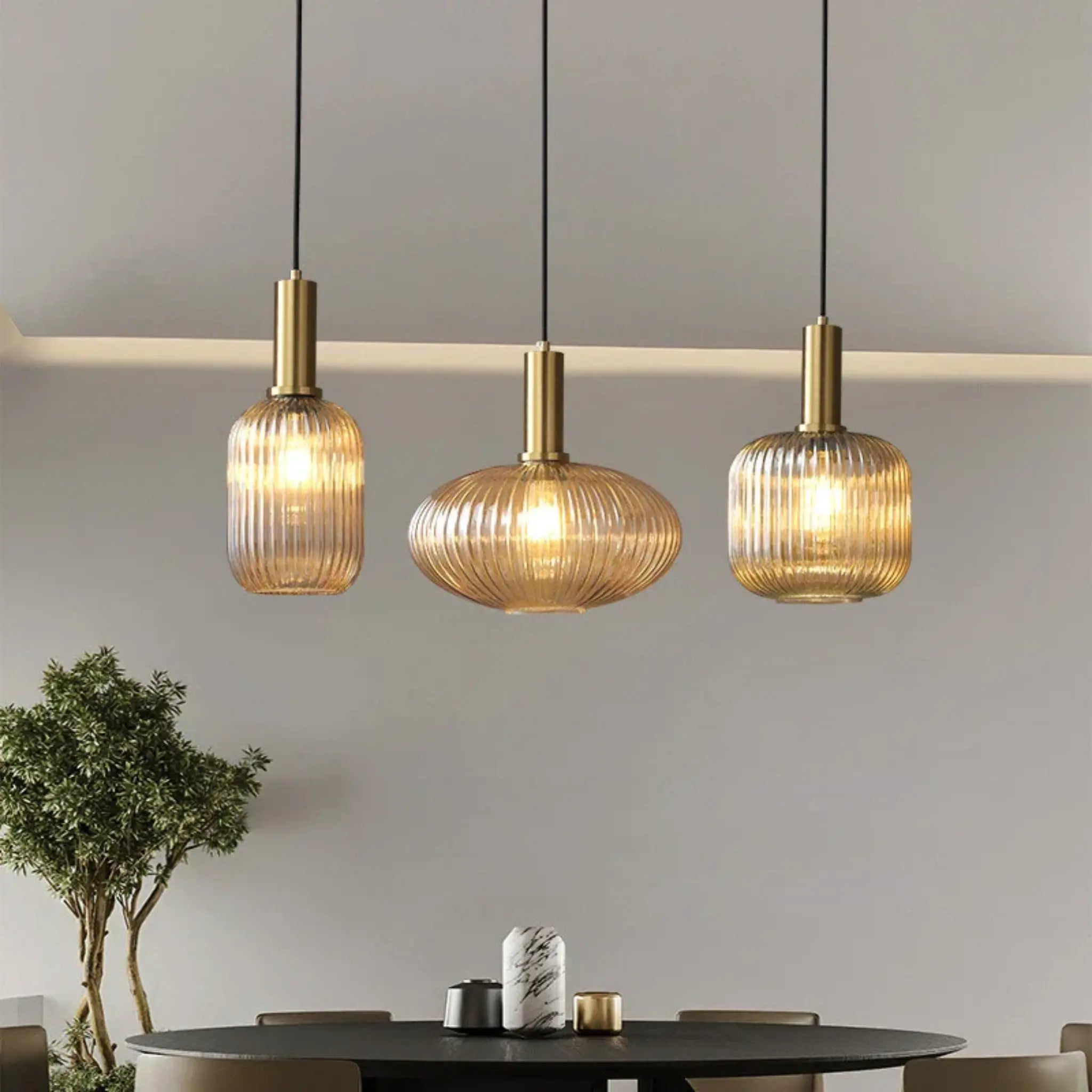 Hanglamp glas amber | Vitrum