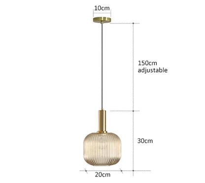 Hanglamp glas amber | Vitrum