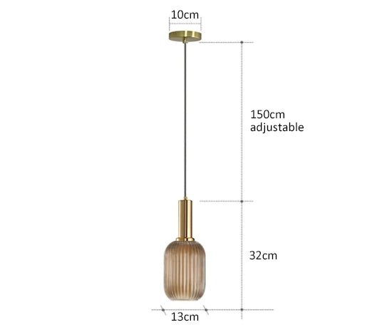 Hanglamp glas amber | Vitrum