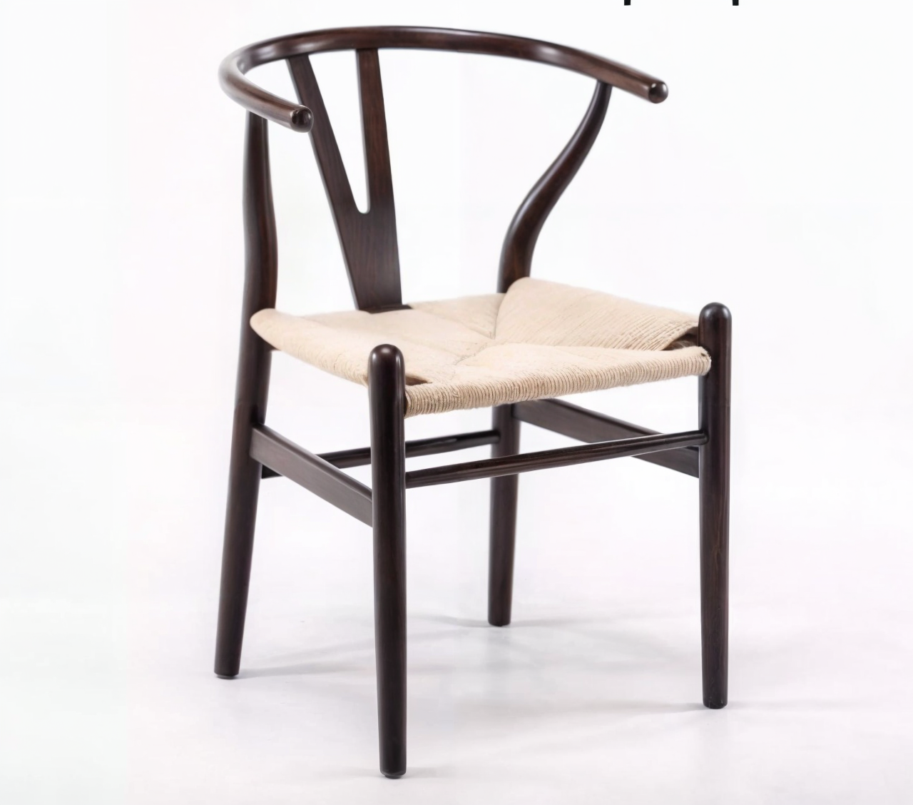 Chaville Chair – Klassieke Houten Stoel met Y-Rugleuning en Rotan Zitting