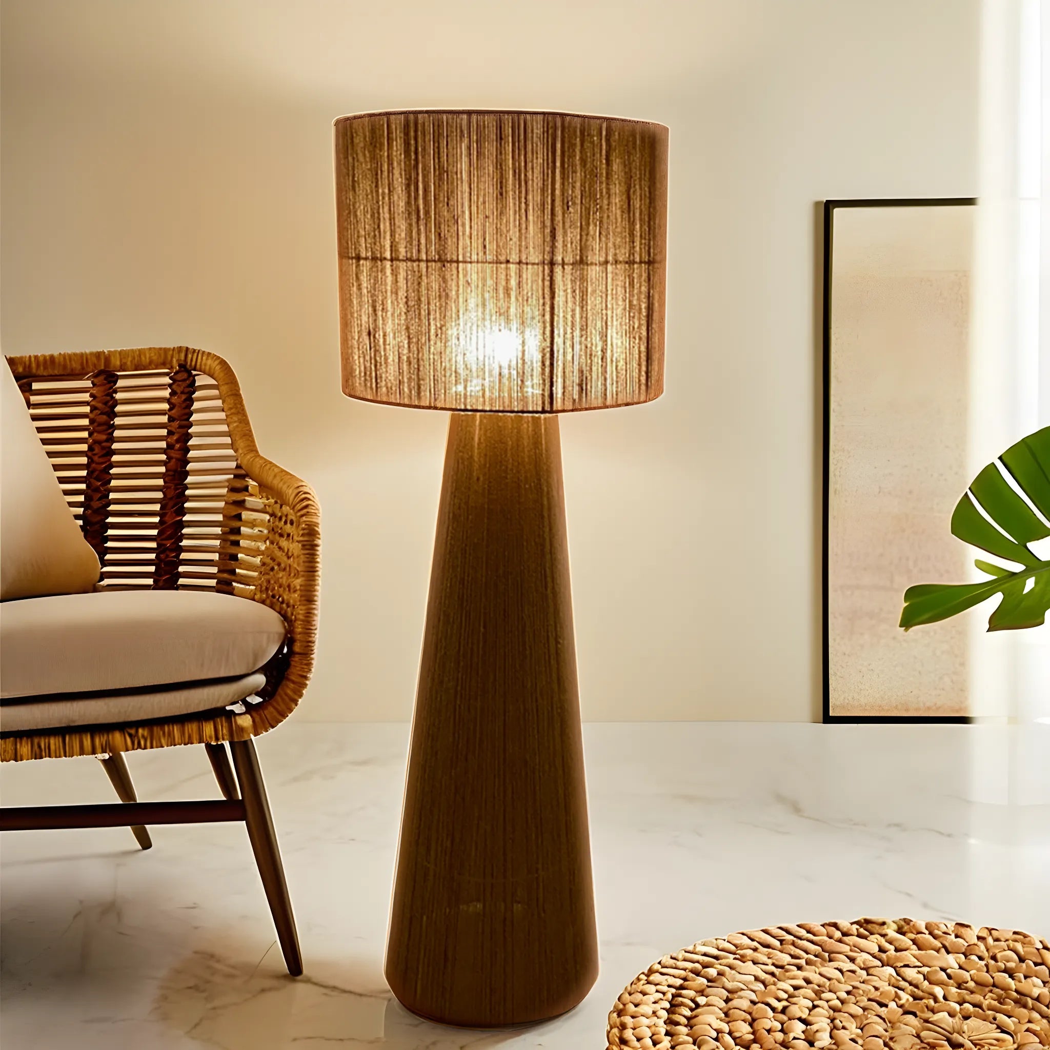 JutaLume Vloerlamp – Handgemaakt van Natuurlijk Jute