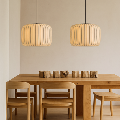 Hanglamp van luxe stof en ijzer – Bonq