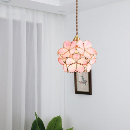 Hanglamp van glas en messing - bonq