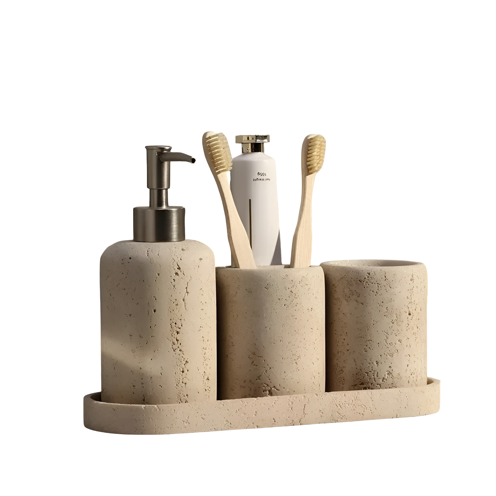 Marbelle Bath Set – Luxe Marmor Badaccessoires in 3-delige Set
