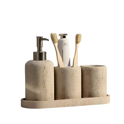 Marbelle Bath Set – Luxe Marmor Badaccessoires in 3-delige Set