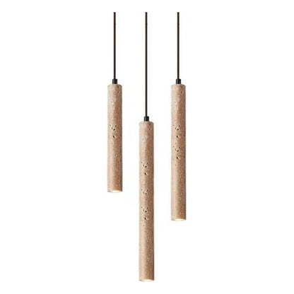 Radiance - Minimalistische Langlinien Travertin Wabi-Sabi Stil LED Kronleuchter Lichter