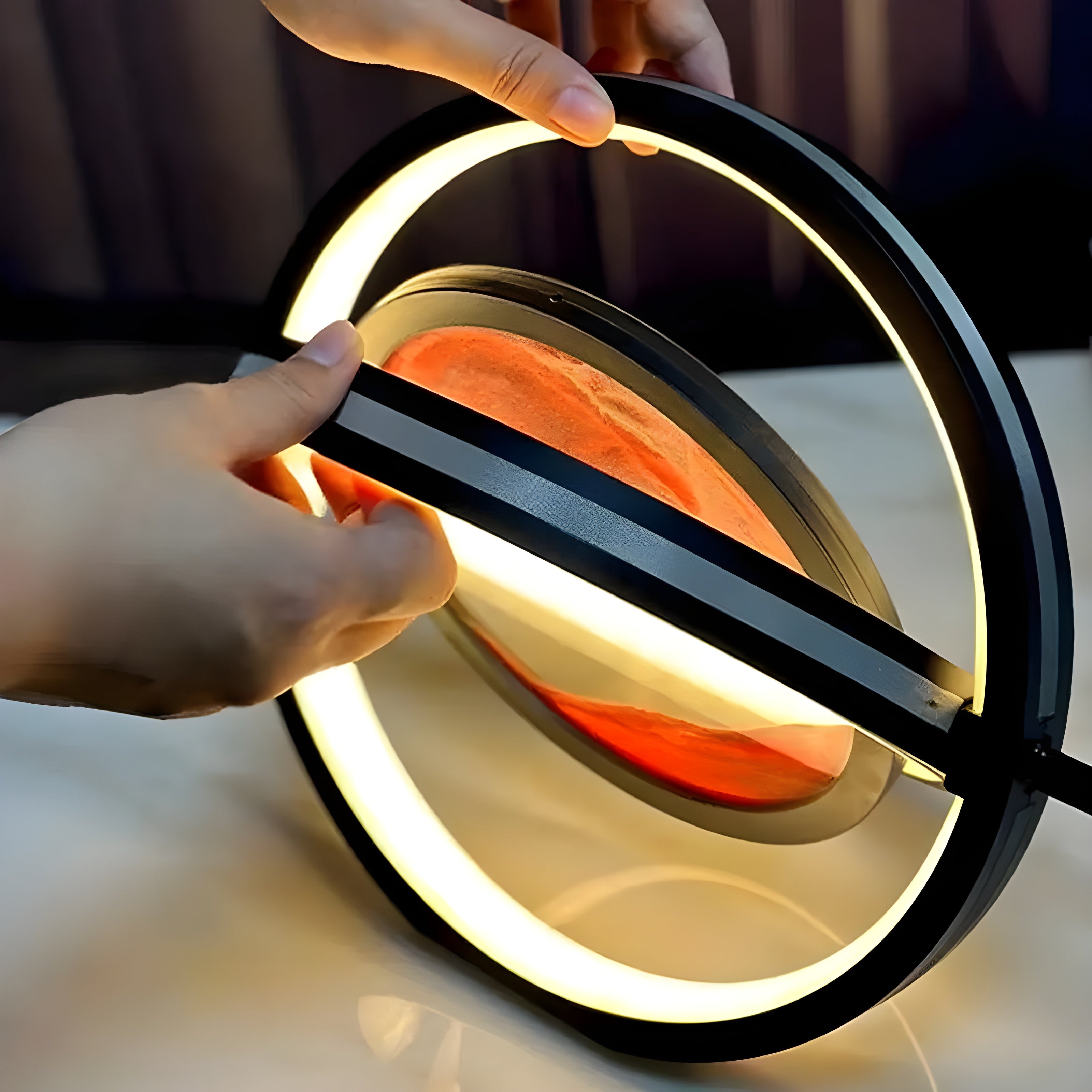 QuartzWave – LED Zandkunst Lamp
