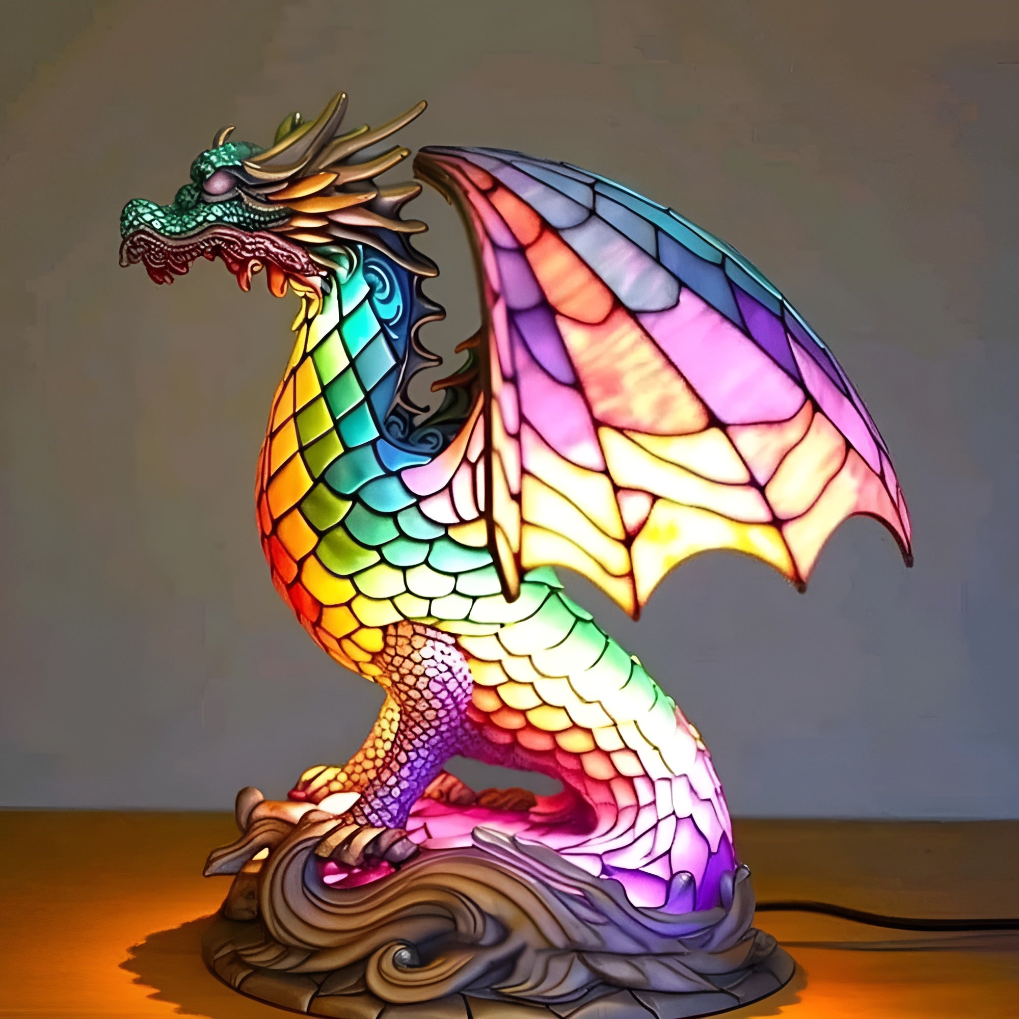 MystiLight – Tafellamp met Dierenmotief (Draak of Olifant)