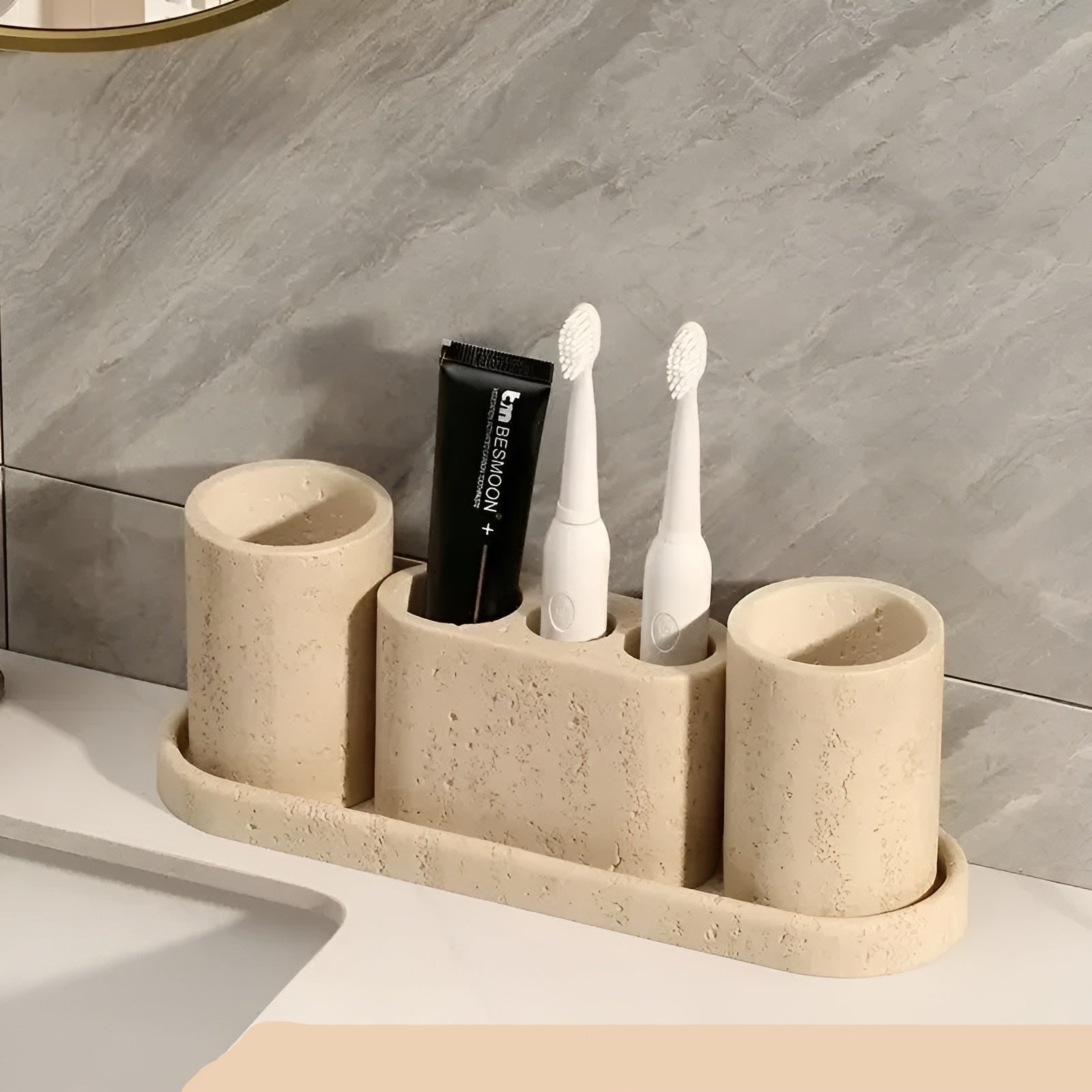 Marbelle Bath Set – Luxe Marmor Badaccessoires in 3-delige Set