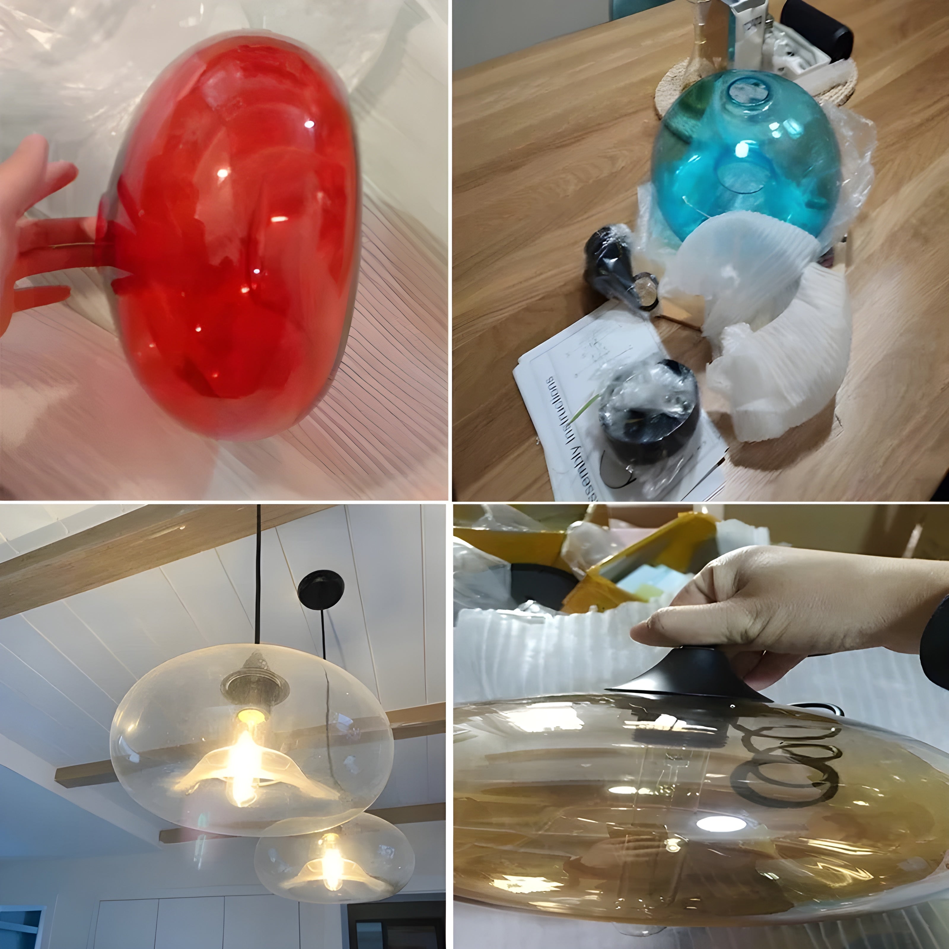 AuroraGlass Light – Kleurrijke Glazen Hanglamp in Scandinavisch Design