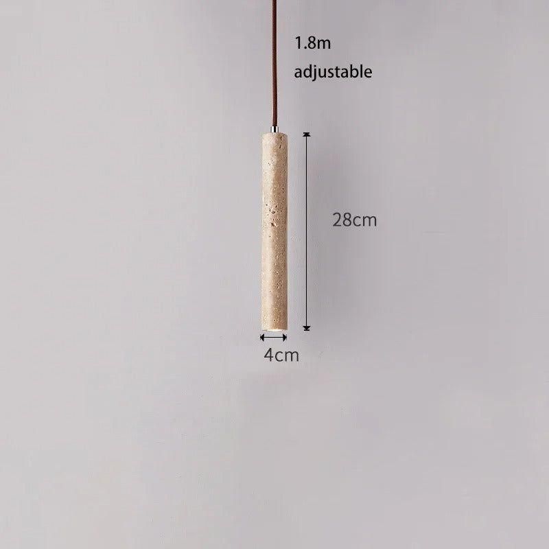 Radiance - Minimalistische Langlinien Travertin Wabi-Sabi Stil LED Kronleuchter Lichter