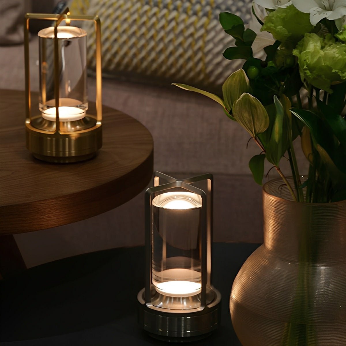 tafellamp van aluminium en acryl – Bonq