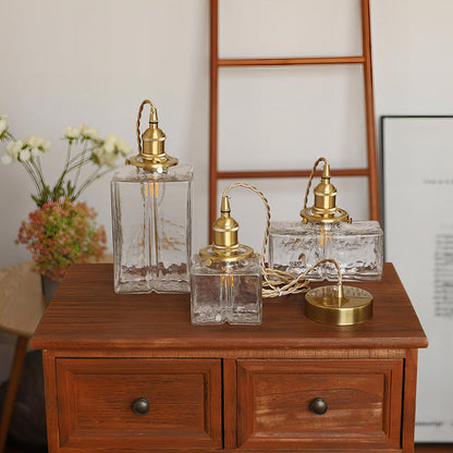 Hanglamp van glas met gouden snoer – Bonq