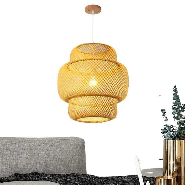 Rieten hanglamp – Natuurlijke elegantie met warme sfeerverlichting