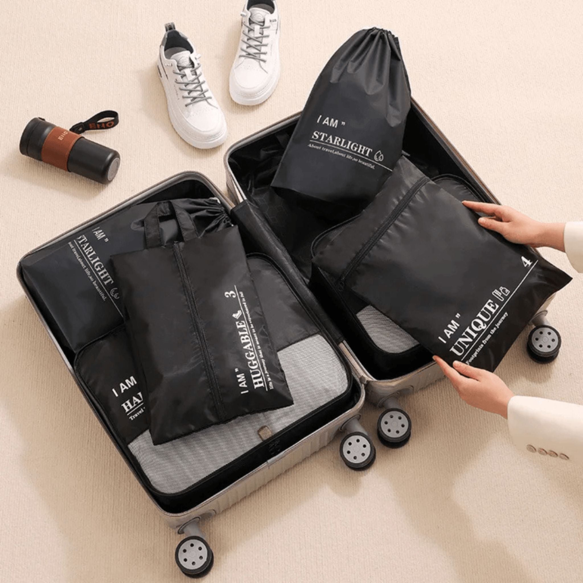 PackMate™ – 6-Delige Reisorganizer Set | Voor Perfect Georganiseerde Koffers