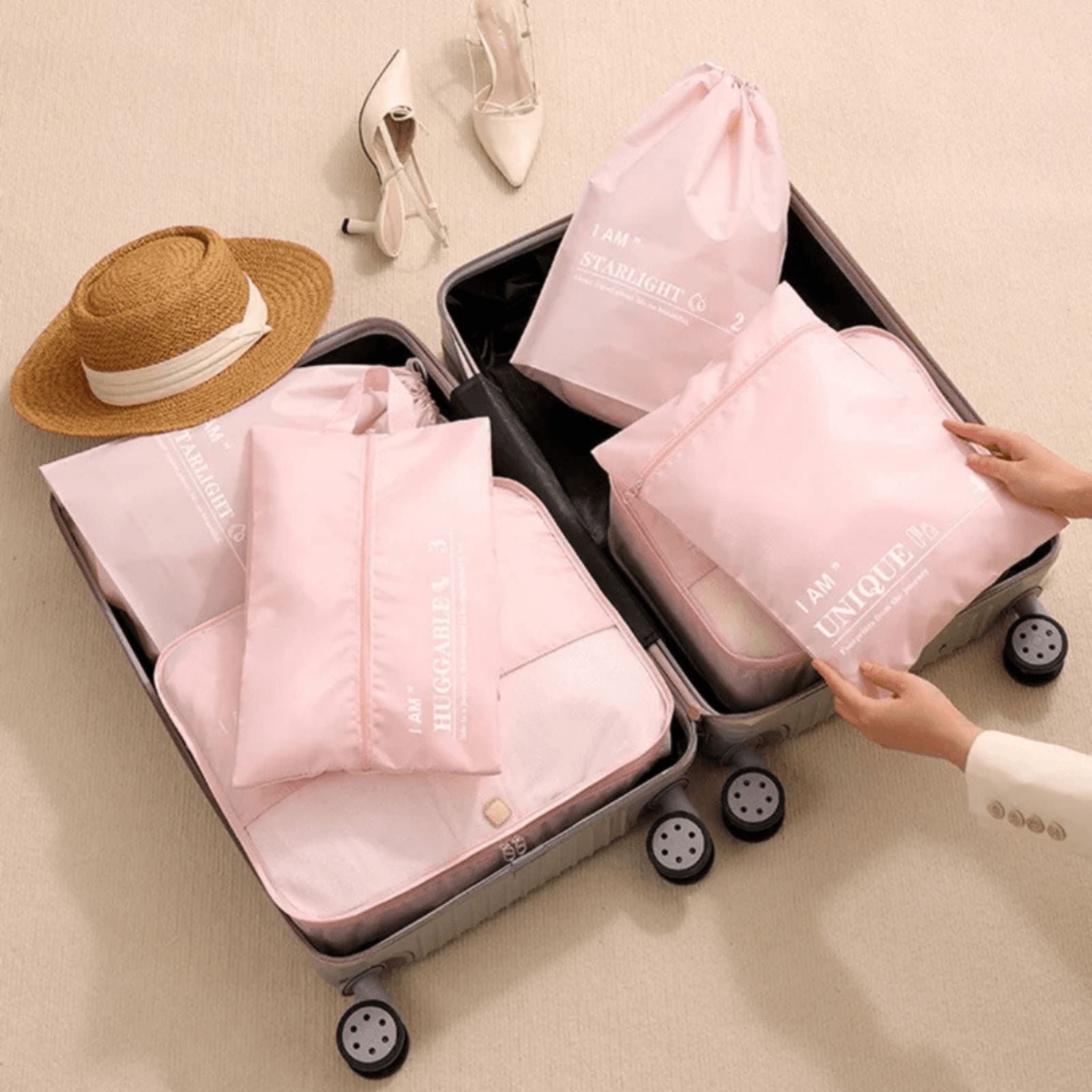 PackMate™ – 6-Delige Reisorganizer Set | Voor Perfect Georganiseerde Koffers