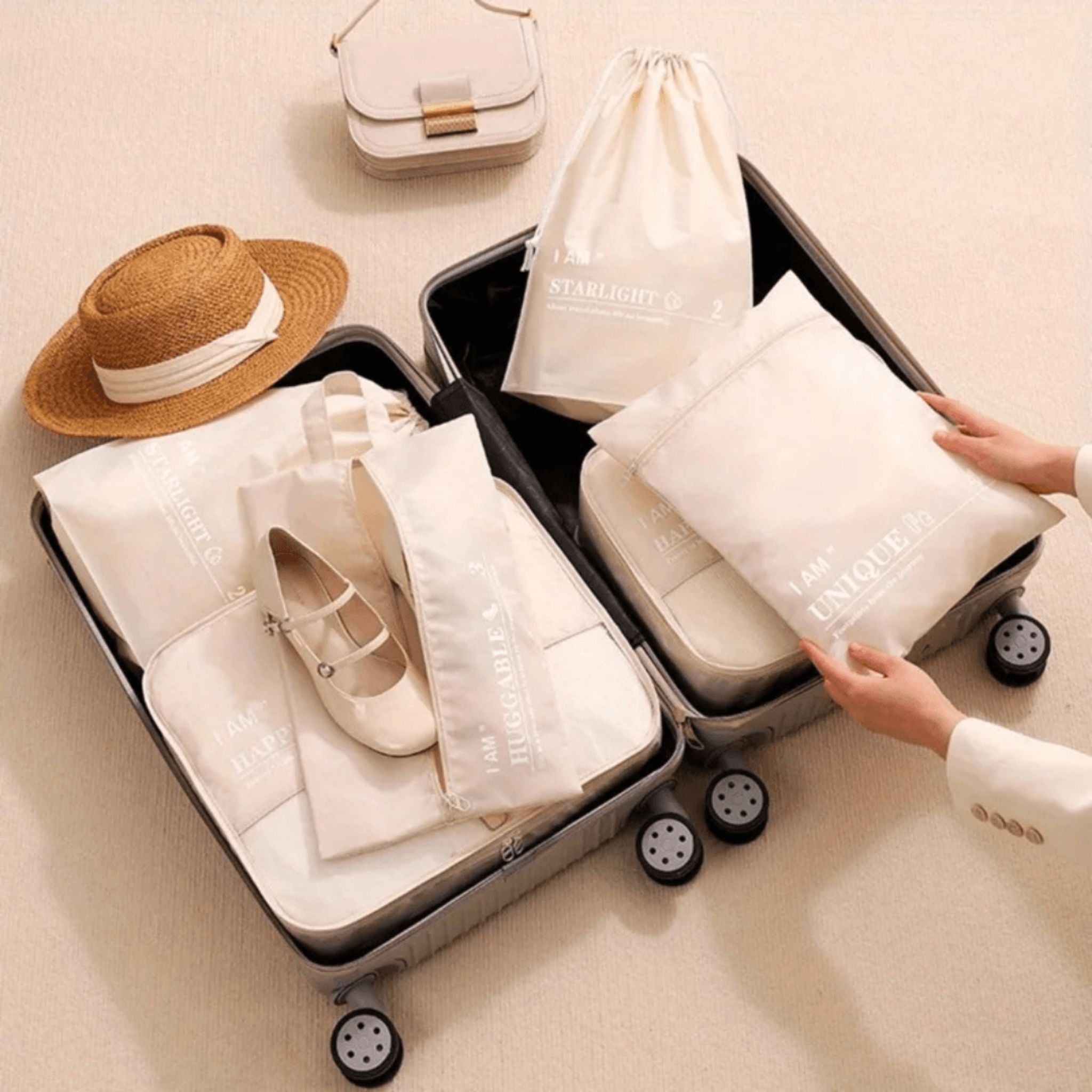 PackMate™ – 6-Delige Reisorganizer Set | Voor Perfect Georganiseerde Koffers