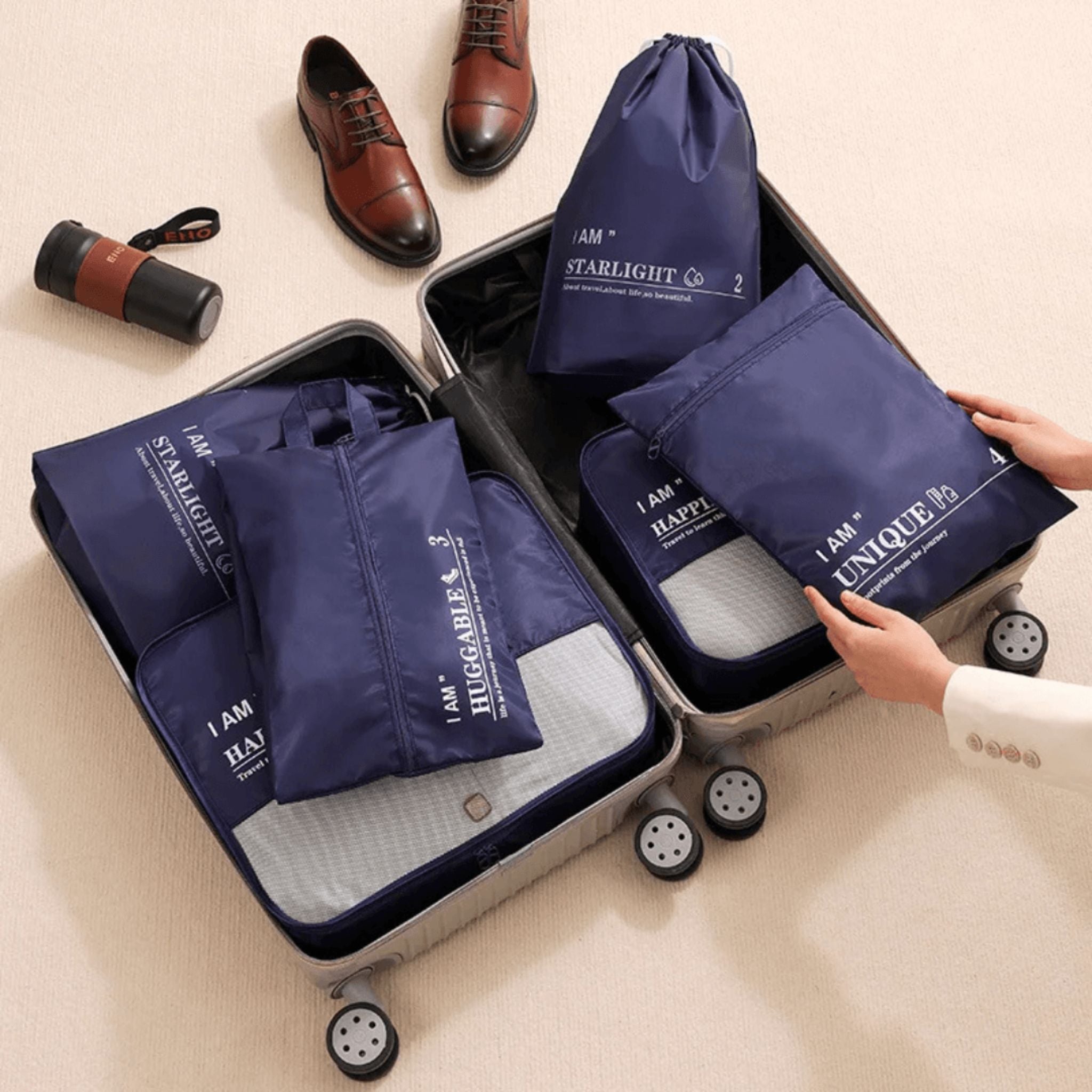 PackMate™ – 6-Delige Reisorganizer Set | Voor Perfect Georganiseerde Koffers